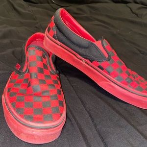 Red checkered vans
